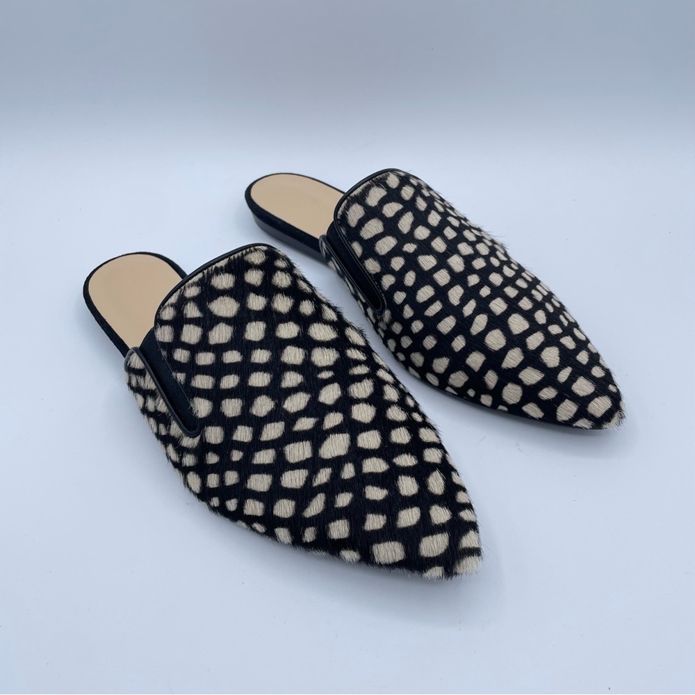 Jenni Kayne Honey Giraffe Mules 7 Black & Natural